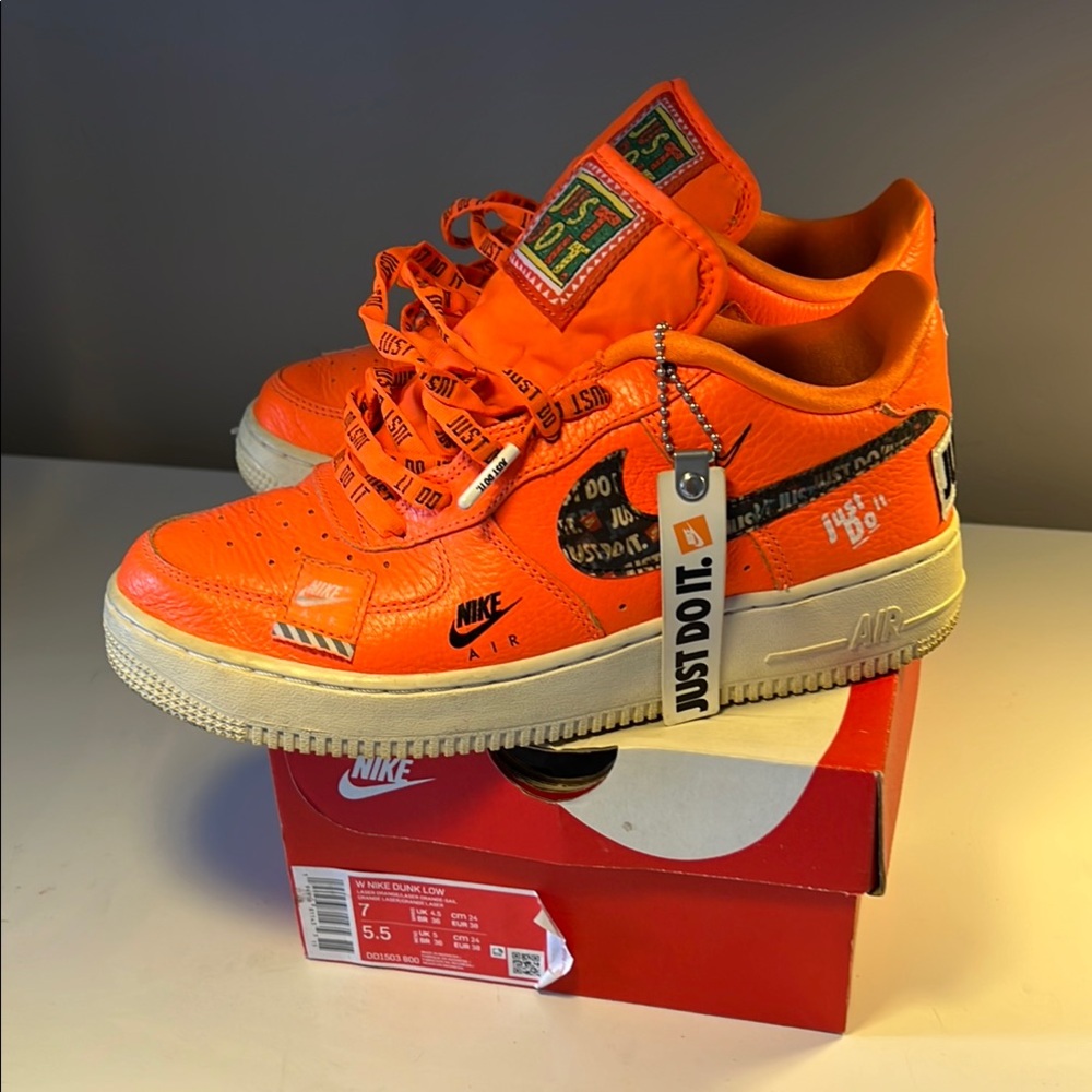 Nike Air Force 1 Bright Orange with Black Details